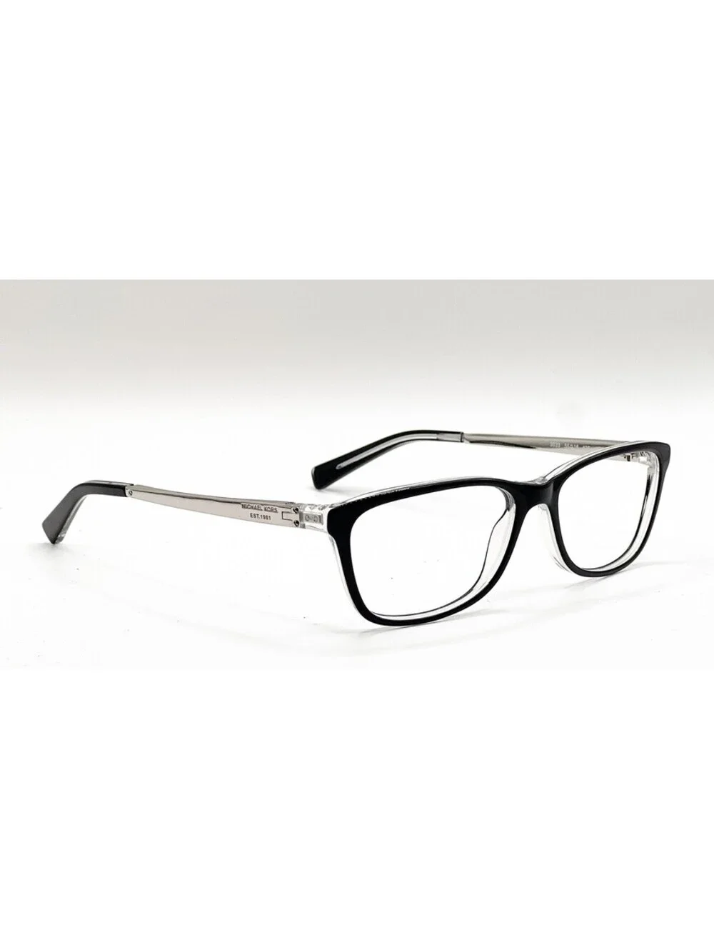 Michael Kors MK 4017 3033 Black/Silver Rectangle Authentic Eyeglass Frames 55-16